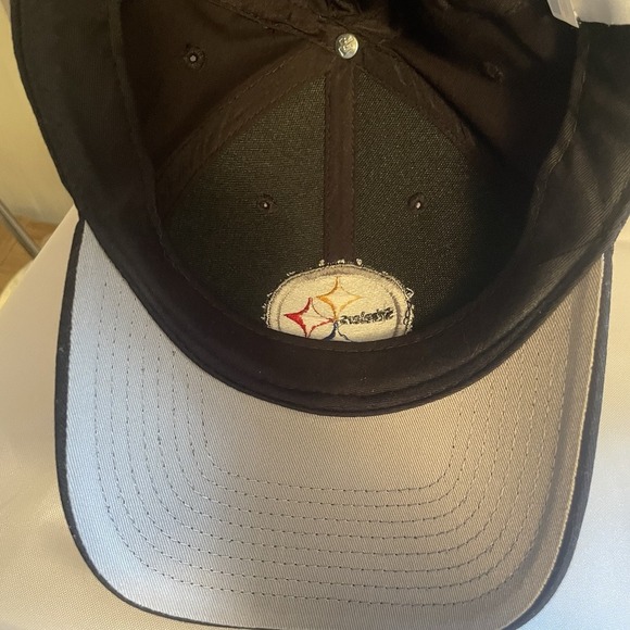 Pittsburgh Steelers NFL Football Team Apparel Adjustable Black Cap Logo Hat - Picture 7 of 9